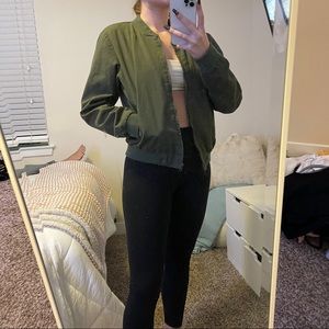 Army Green Bomber Jacket